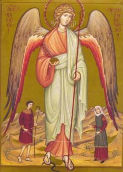 St. Rafael met Tobias en Sara