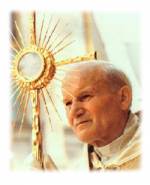 Paus JPII in aanbidding